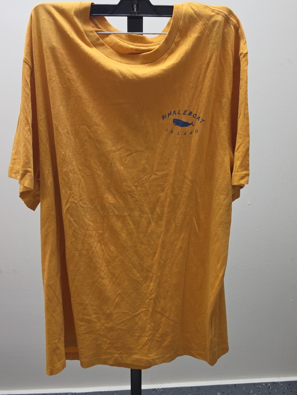 J. Crew Men's Short Sleeve Tee in Mustard Yellow with Whale Graphic